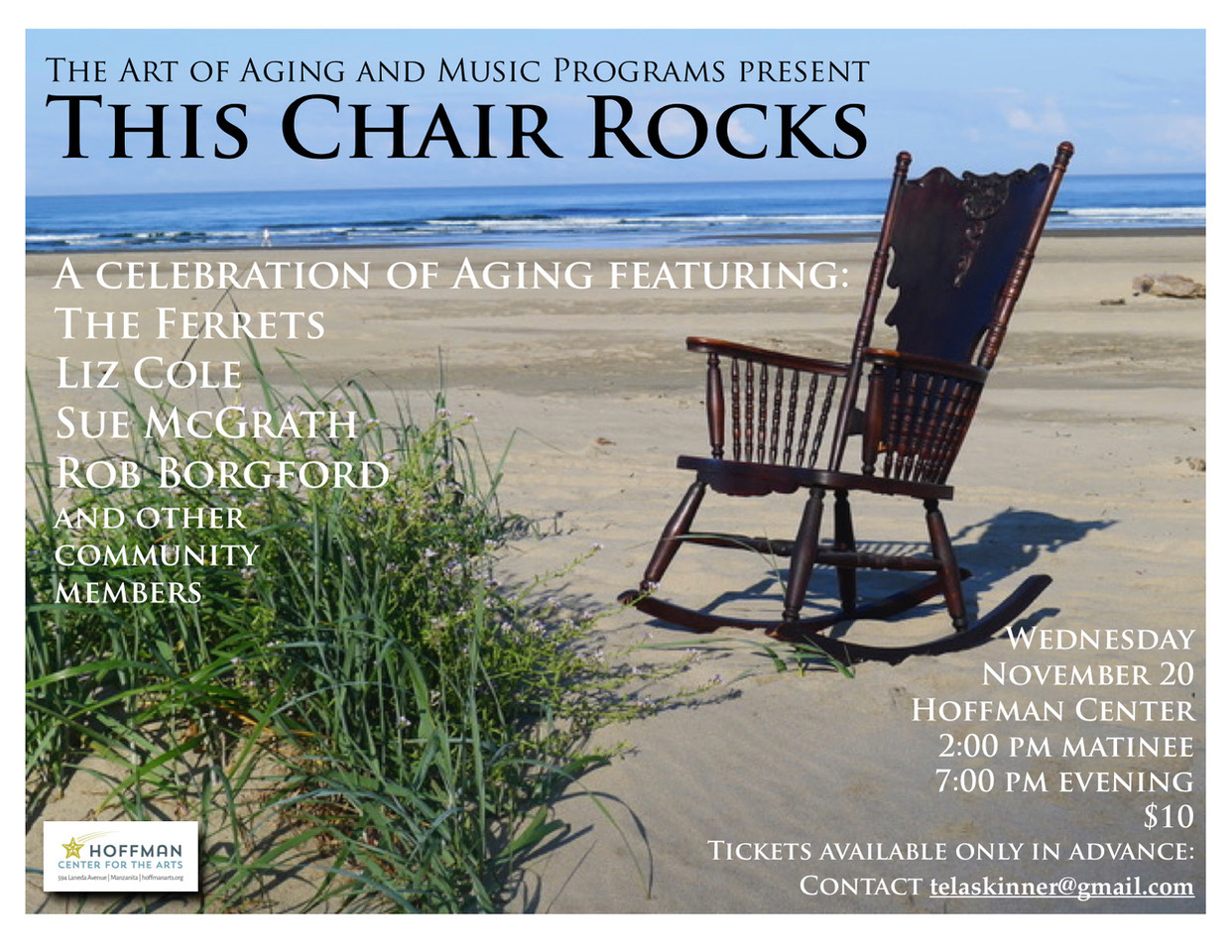 This Chair Rocks: A Celebration of Music and Aging Nov. 20th at Hoffman