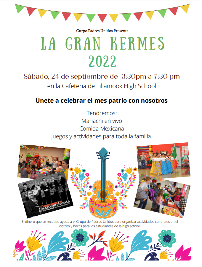 Fourth Annual Kermes to be held September 24th at the Tillamook High School