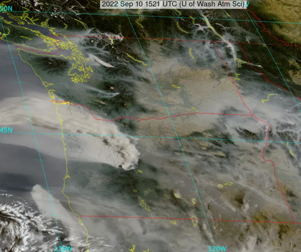 9/10/2022 Fire Satellite Oregon