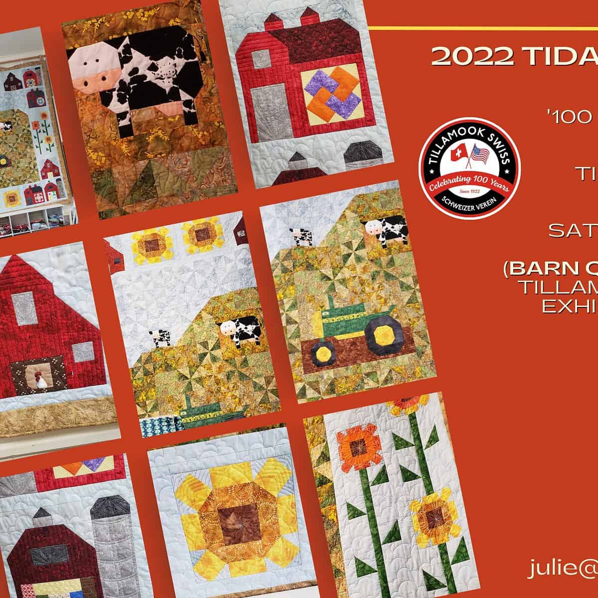 TILLAMOOK COAST HISTORY ALLIANCE: Quilting patterns through the years; Tillamook County Quilt Guild “Tidal Treasures” Quilt Show at Tillamook Swiss 100th Celebration Nov. 5th – Tillamook County Pioneer