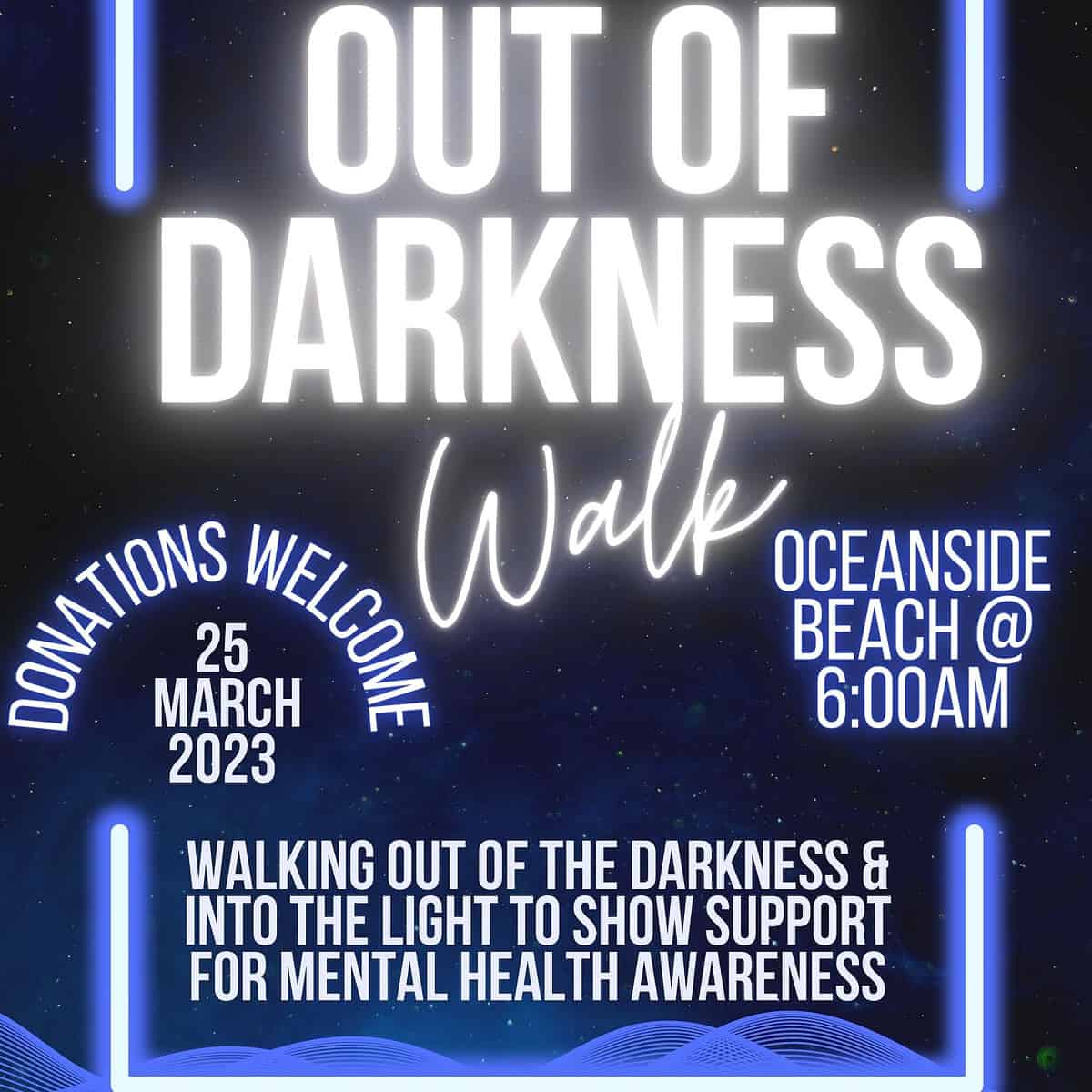 Out of the Darkness Walk in Oceanside Saturday March 25th Raising