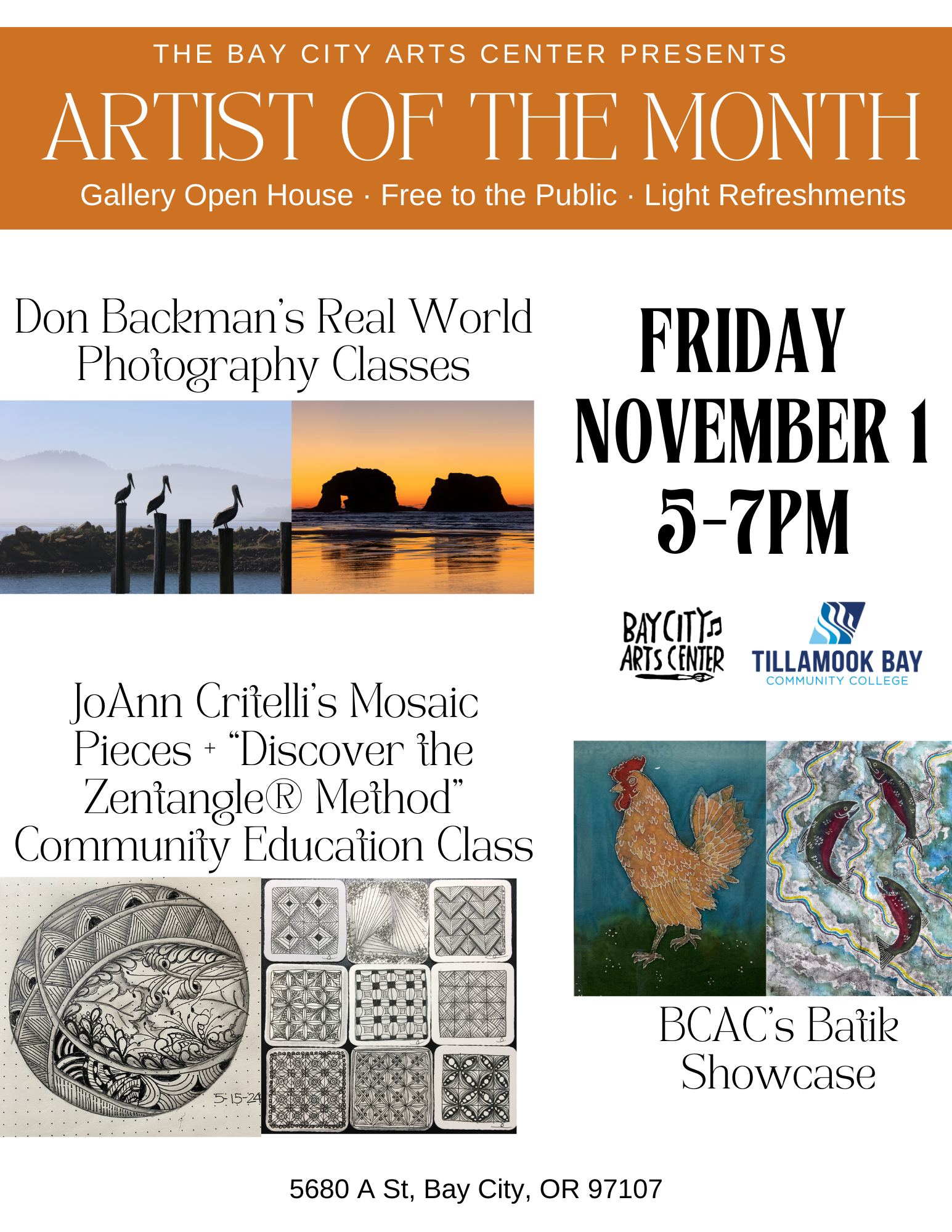 BAY CITY ARTS CENTER: Artists of the Month – Art Opening Nov. 1st ...