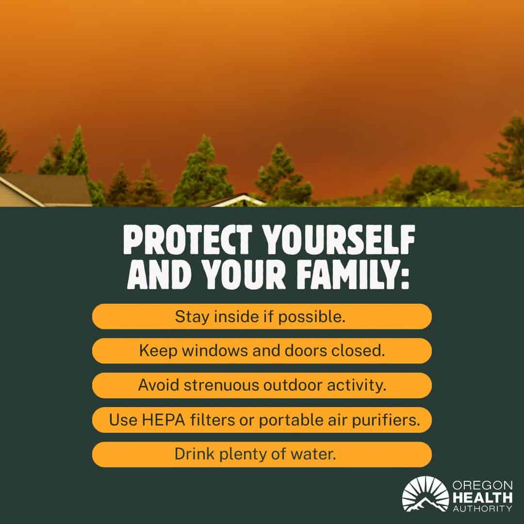 OREGON HEALTH AUTHORITY: OHA urges people to limit smoke exposure as wildfire season intensifies – Tillamook County Pioneer